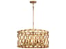 Metropolitan Coronade 5-Light Pandora Gold Leaf Drum Pendant