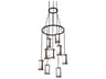 Meyda Cartier 9-Light Wrought Iron Black Cylinder Pendant
