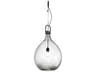Meyda Euri Tanta 1-Light Black Chrome Glass Bell Pendant