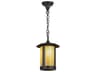 Meyda Fulton 1-Light Craftsman Brown Glass Cylinder Lantern Mini Pendant