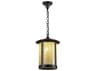Meyda Fulton 1-Light Craftsman Brown Glass Cylinder Lantern Mini Pendant