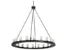 Meyda Loxley 20-Light Blackwash Glass Cylinder Round Chandelier