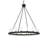 Meyda Loxley 16-Light6-Light Blackwash Glass Cylinder Round Chandelier