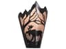 Meyda Moose At Dawn 1-Light Timeless Bronze Silver Wall Sconce