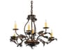 Meyda Oak Leaf & Acorn 6-Light Antique Copper Candelabra Chandelier