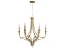 Minka Lavery Covent Park 6-Light Brushed Honey Gold Candelabra Chandelier