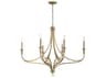 Minka Lavery Covent Park 6-Light Brushed Honey Gold Candelabra Chandelier