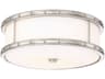 Minka Lavery 1-Light Brushed Nickel Glass LED Dome Drum Flush Mount