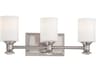 Minka Lavery Harbour Point Brushed Nickel Glass LED Vanity Light