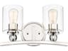 Minka Lavery Studio 5 2-Light Polished Nickel Glass Vanity Light
