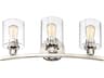 Minka Lavery Studio 5 3-Light Polished Nickel Glass Vanity Light
