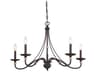 Minka Lavery Westchester County 5-Light Sand Coal Skyline Gold Leaf Black Candelabra Chandelier