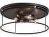 Minka Lavery Westchester County 4-Light Sand Coal Skyline Gold Leaf Black Flush Mount