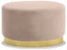 Mobital Pillbox Blush Gold Pink Upholstered Ottoman