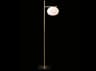Oluce Alba Satin Brass Opaline Gray Glass Floor Lamp
