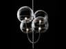 Oluce Lyndon 4-Light Chrome Glass Globe Pendant