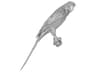 Phillips Collection Silver Leaf Parrot Looking Right Metal Wall Art