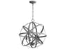 Quorum Celeste 4-Light Zinc Gray Candelabra Chandelier