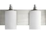 Quorum Celeste 2-Light Satin Nickel Glass Vanity Light