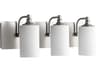 Quorum Celeste 3-Light Satin Nickel Glass Vanity Light