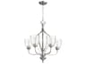 Quorum Jardin 5-Light Satin Nickel With Clear seeded Glass Bell Chandelier