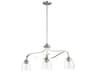 Quorum Jardin 3-Light Satin Nickel With Clear seeded Glass Bell Island Pendant