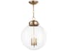 Regina Andrew 3-Light Natural Brass Glass Globe Pendant