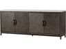 Sonder Living 89" Oak Wood Brown Ivory Credenza Sideboard