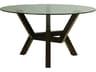 Saloom Peter Francis Round Glass Dining Table