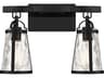 Savoy House Albany 2-Light Black Glass Vanity Light
