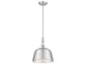 Savoy House Berg 1-Light Satin Nickel Dome Mini Pendant