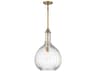Savoy House Brandon 1-Light Warm Brass Glass Pendant