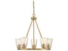 Savoy House Calhoun 5-Light Warm Brass Glass Bell Chandelier