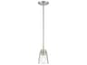 Savoy House Calhoun 1-Light Satin Nickel Glass Bell Mini Pendant