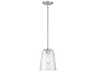 Savoy House Calhoun 1-Light Satin Nickel Glass Bell Mini Pendant