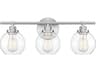 Savoy House Carson 3-Light Satin Nickel Glass Vanity Light