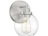 Savoy House Carson 1-Light Satin Nickel Glass Wall Sconce
