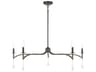 Savoy House Laramie 5-Light Chelsea Walnut Black Crystal Candelabra Chandelier