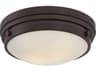 Savoy House Lucerne 2-Light English Bronze Glass Round Flush Mount