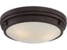 Savoy House Lucerne 3-Light English Bronze Glass Round Flush Mount