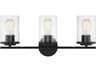 Savoy House Marshall 3-Light Matte Black Glass Vanity Light