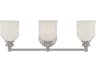 Savoy House Melrose 3-Light Satin Nickel Pewter Glass Vanity Light