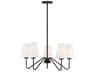 Savoy House Meridian 5-Light Matte Black Glass Empire Chandelier
