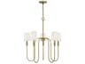 Savoy House Meridian 5-Light Natural Brass Cylinder Chandelier