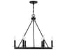 Savoy House Meridian 6-Light Matte Black Candelabra Chandelier
