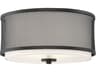 Savoy House Meridian 3-Light Matte Black Drum Flush Mount