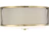 Savoy House Meridian 3-Light Natural Brass Drum Flush Mount