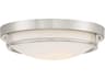 Savoy House Meridian 2-Light Brushed Nickel Glass Bowl Flush Mount
