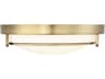 Savoy House Meridian 2-Light Natural Brass Glass Bowl Geometric Flush Mount