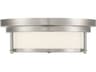 Savoy House Meridian 2-Light Brushed Nickel Glass Drum Flush Mount